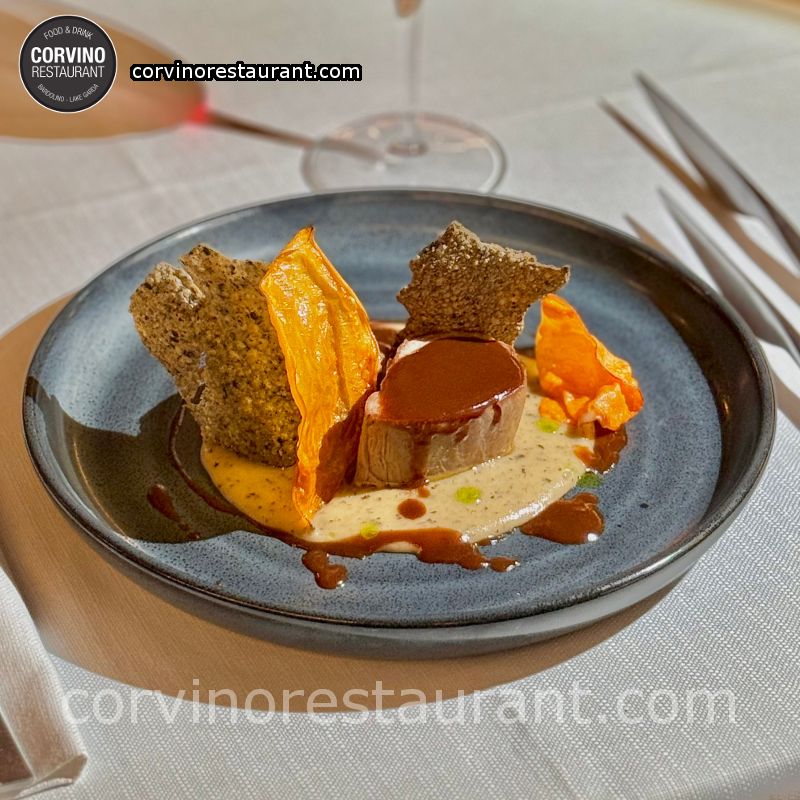 Iberian pork fillet CBT with truffle puree Iberian pork fillet CBT with truffle puree